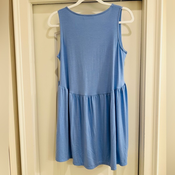 Zenana High Low Baby Blue Dress - Picture 2 of 3
